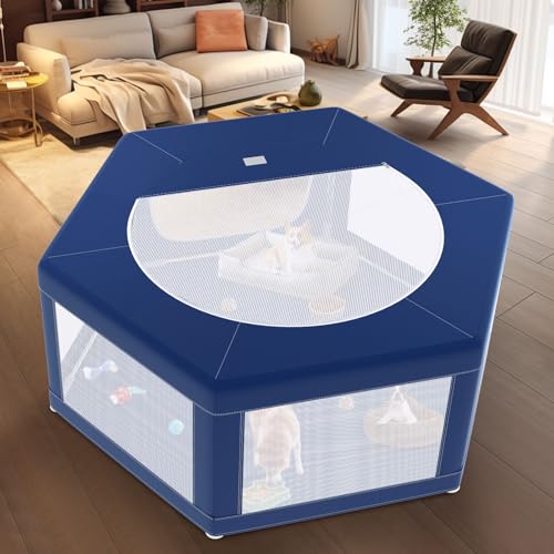 42x42x25.6 Inches Puppy Playpen with Gate for Small Dogs Indoor & Outdoor G192