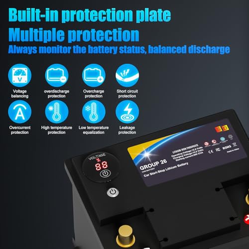 Lithium Car Battery 12.8V 576WH Group 47 LiFePO4 Starter Battery K16750