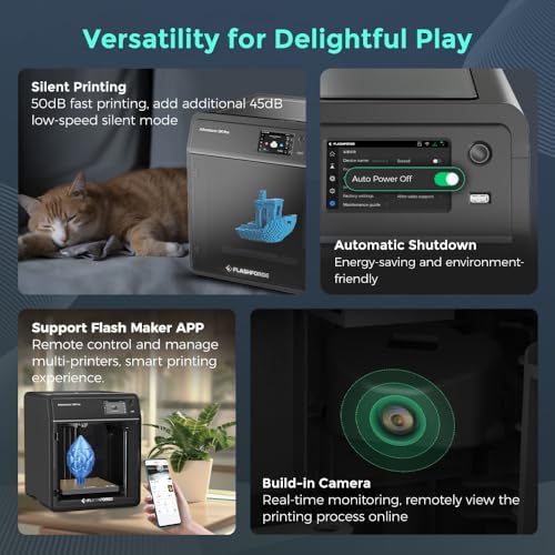 FLASHFORGE AD5M 3D Printer, Auto Calibration, 600mm/s Speed, 220x220x220mm J958
