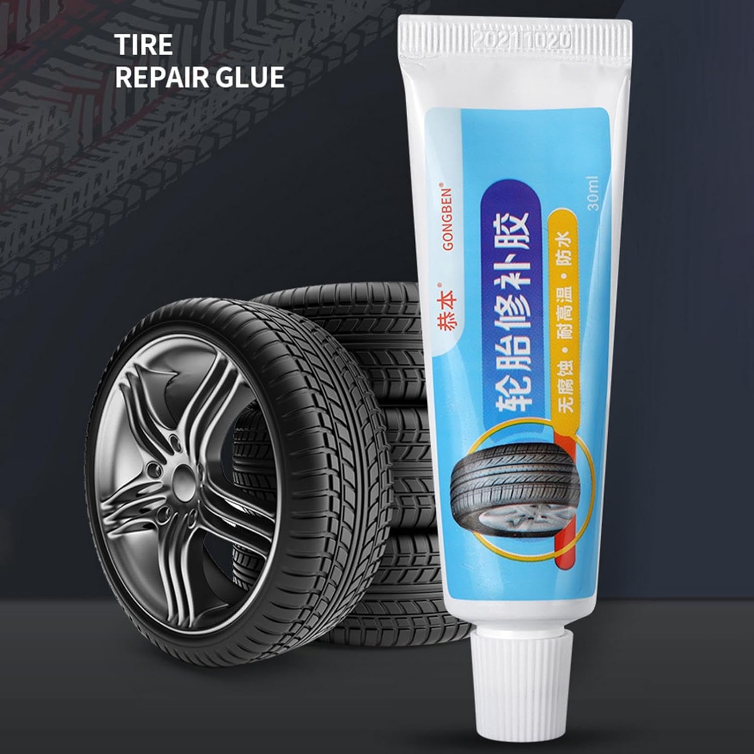 Waterproof Tire Repair Glue Rubber Adhesive 30ML X586405