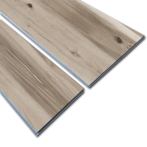 Interlocking Luxury Vinyl Flooring Wood-Look Planks SPC Rigid Core Waterproof Hickory Q852539