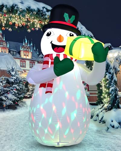 Christmas Inflatable Snowman with Penguin Yard Decoration with LED Lights K4000