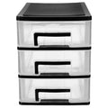 Angoily 4 Drawer Desk Organizer, Plastic Storage Box for Office and Bathroom D28845