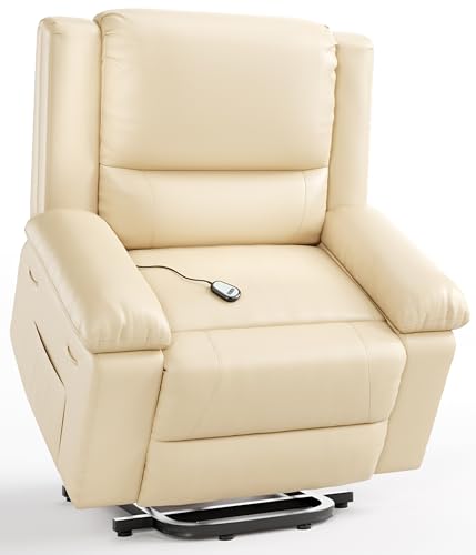 GarveeHome Power Lift Recliner Chair with Heat and Massage, Faux PU, for Elderly I162
