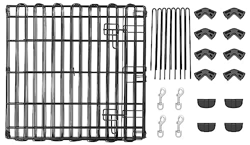 Amazon Basics Foldable Octagonal Metal Dog Playpen, Extra Large, Black G18040