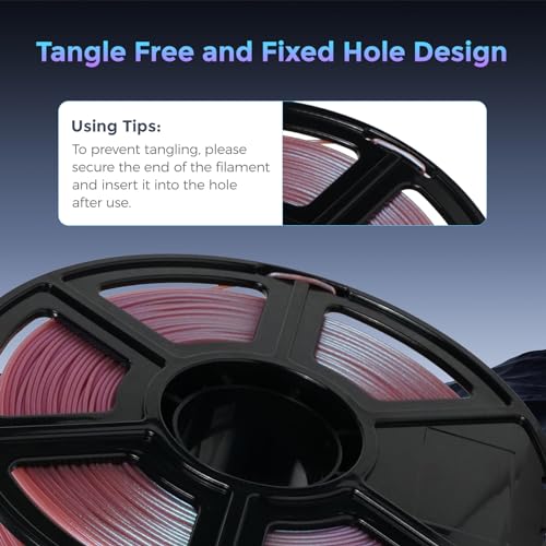 FLASHFORGE PLA Filament 1.75mm Burnt Titanium, Color Changeable 3D Printer Filament 1kg T433110