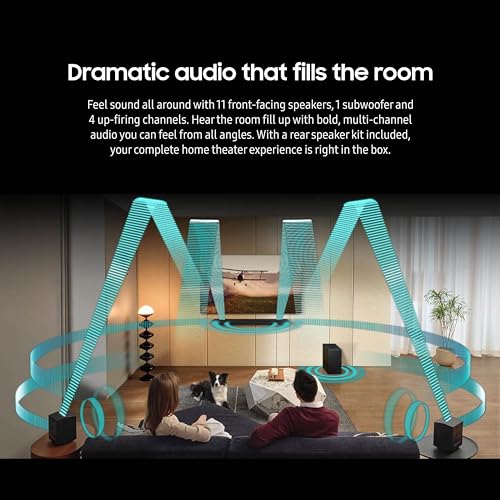 SAMSUNG Q990D 11.1.4ch Soundbar with Wireless Dolby Atmos and Rear Speakers M1387