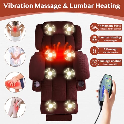 Power Lift Recliner Chair for Elderly with Heat and Massage, Grey R7895