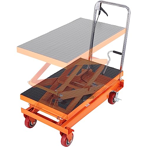 VEVOR Electric Lift Table 330 lbs Capacity, Height Adjustable, Black Y3219