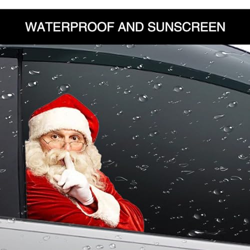 Santa Claus Car Window Stickers Waterproof PVC Decals for Vehicle Christmas Q913109