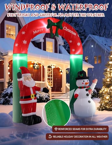 Christmas Inflatable Snowman with Penguin Yard Decoration with LED Lights K4000