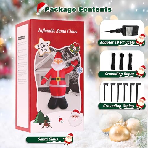 7 FT Christmas Inflatable Santa Claus with LED Lights Indoor Outdoor Decoration F5780