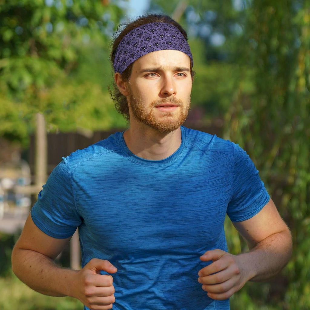 Elastic Exercise Headband for Men & Women Moisture Wicking Athletic Running Gym G98969