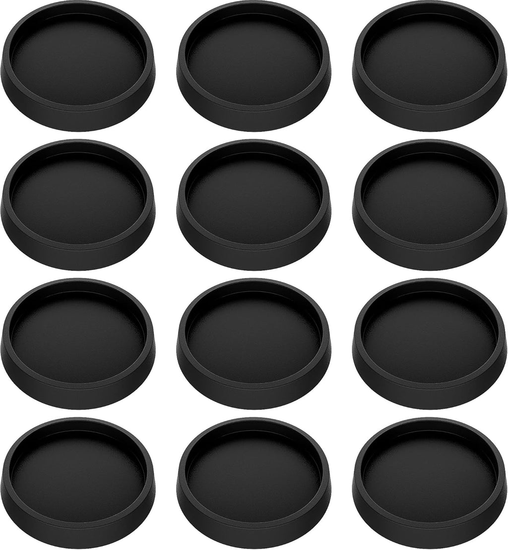 Furniture Coasters,Caster Cups,Furniture Leg Protectors 2.5 Inch 4pcs + Furniture Leg Coasters 8Pcs Caster Cups 2.5”Non Slip Rubber Pads Hardwood Floors Protectors 4pcs