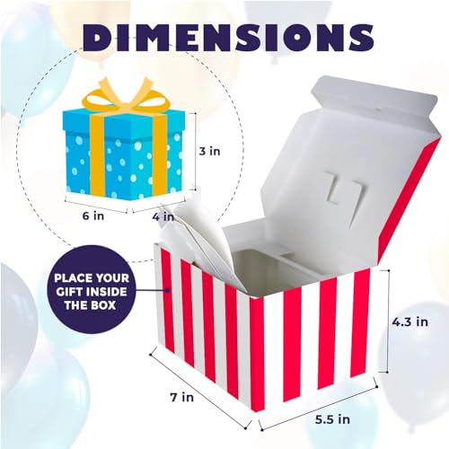 FETTIPOP Merry Christmas Exploding Confetti Gift Box, Pop Up Surprise, Prank Gift Wrapping Idea E58876
