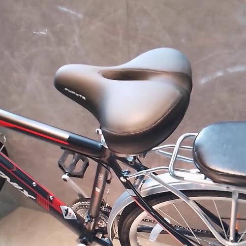UNISTRENGH Oversized Bike Seat Wide Comfort Saddle for Women & Men X3379