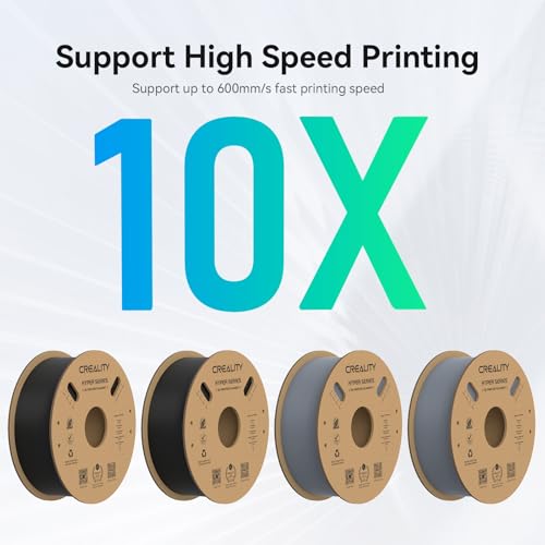 Creality Hyper PLA Filament 1.75mm High Speed 3D Printer Filament, 4 Pack 1kg Spool, Black & White K3786
