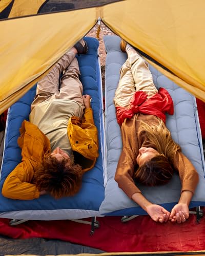 Sportneer Camping Cot for Adults with Mattress, Heavy Duty Folding Portable Bed R956