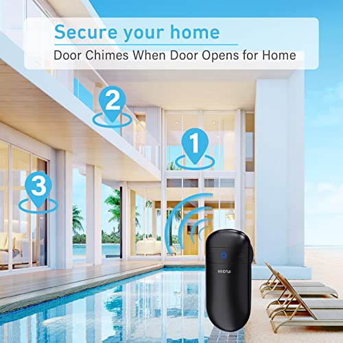 Door Chime with 500ft Range, 52 Chimes, Adjustable Volume, Mute Mode, LED Indicators B464999
