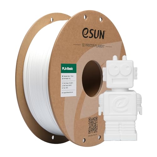 eSUN PLA Basic Filament 1.75mm, 3D Printer Filament, 1KG Spool, Black B3638