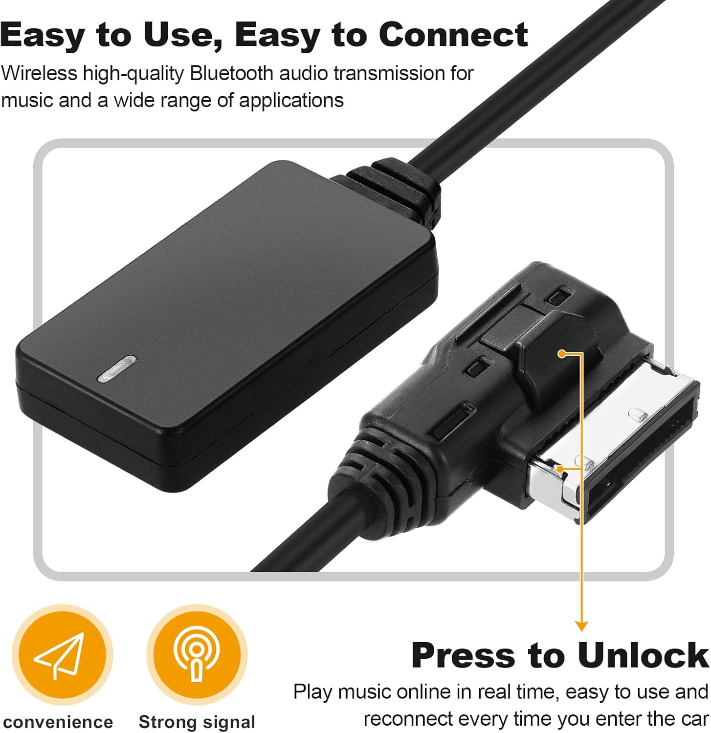 OCR Bluetooth 5.0 Audio Adapter for VW/Audi AMI Port J7668