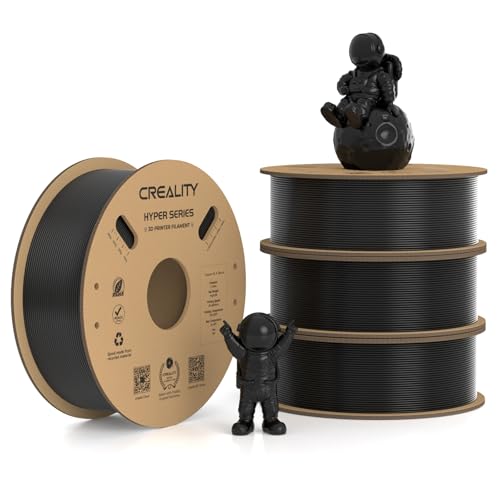 Creality Hyper PLA Filament 1.75mm High Speed 3D Printer Filament, 4 Pack 1kg Spool, Black & White K3786