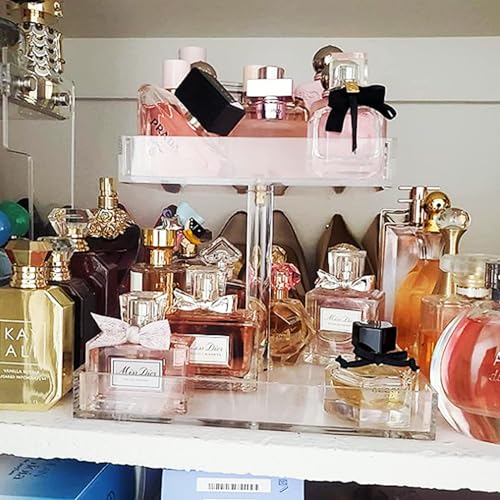 YAGELI Acrylic Perfume Organizer Display Tray for Vanity Makeup Storage G9944