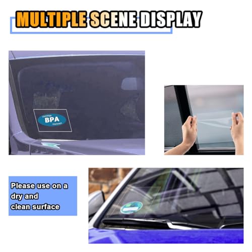 Car Windshield Sticker Decals with Squeegee, 6.3x6.3 Inch, 6 Sheets I336