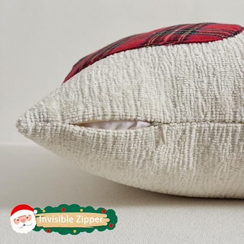 UGASA Star Christmas Decorative Pillow Covers 18x18 Inch Set of 2 Dark Green Q9265