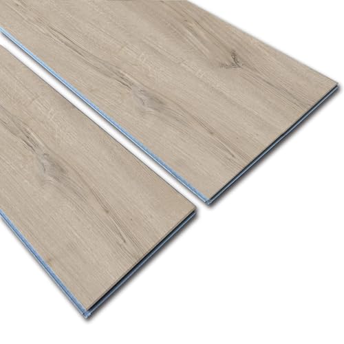 Interlocking Luxury Vinyl Flooring Wood-Look Planks SPC Rigid Core Waterproof Hickory Q852539
