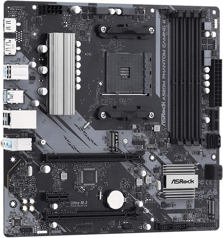 ASRock A520M Phantom Gaming 4 AM4 Micro ATX Motherboard O3969