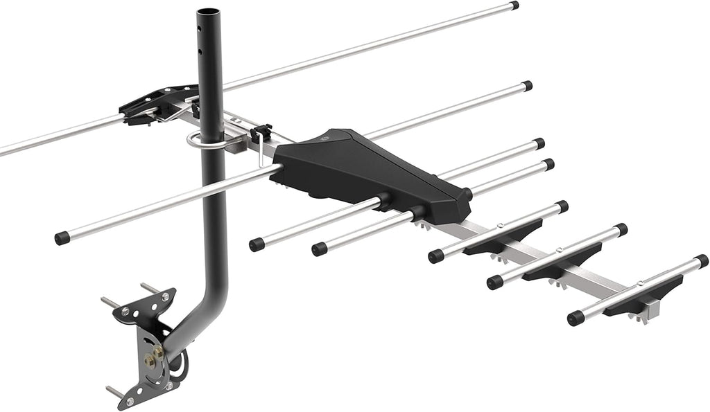 GE Outdoor HD Digital TV Antenna 4K 1080P VHF UHF with J Mount & 50 ft RG6 Coaxial Cable N827566