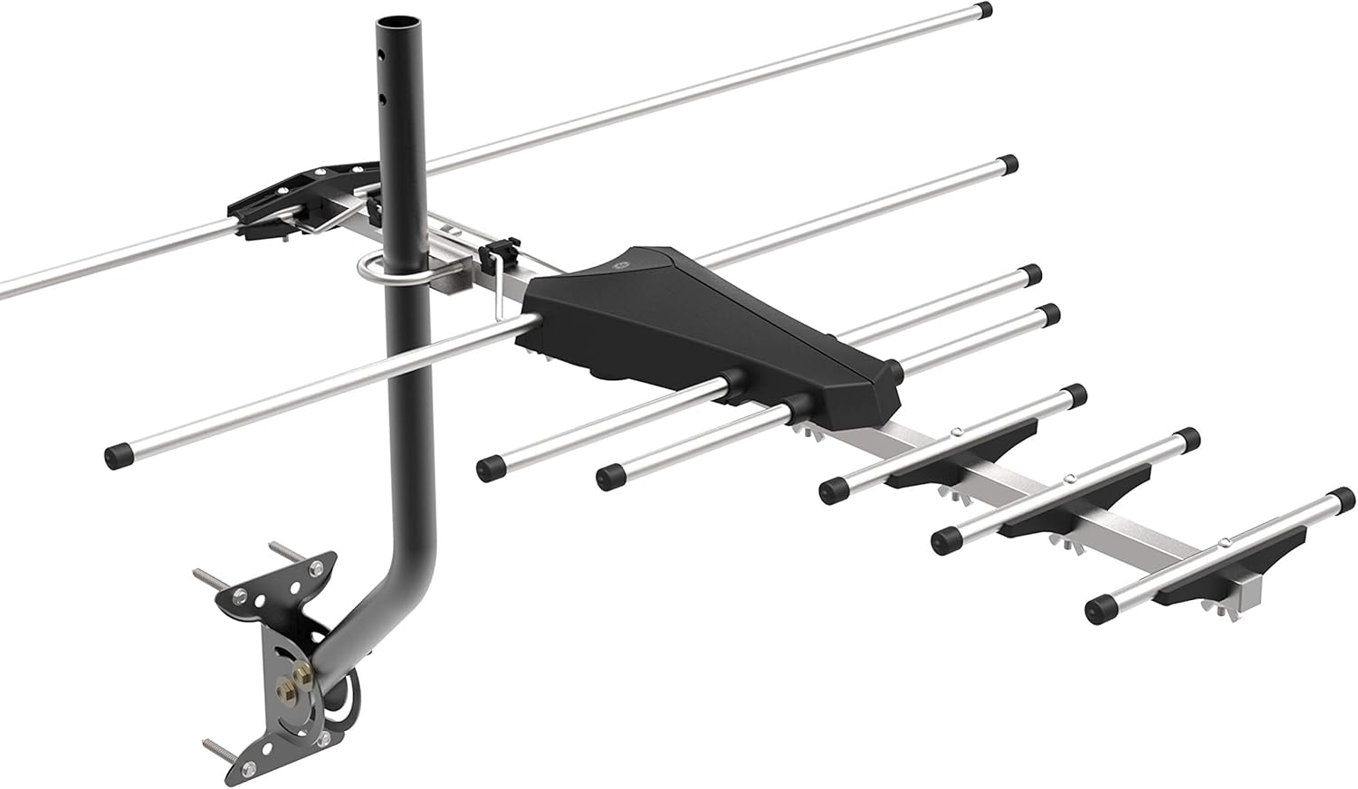 GE Outdoor HD Digital TV Antenna 4K 1080P VHF UHF with J Mount & 50 ft RG6 Coaxial Cable N827566