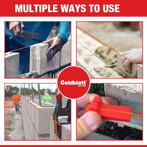 Goldblatt Mason Line 250 ft Braided Nylon String for Masonry and Gardening D6163