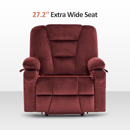 MCombo Small Power Lift Recliner Chair with Massage and Heat, Brown N356790