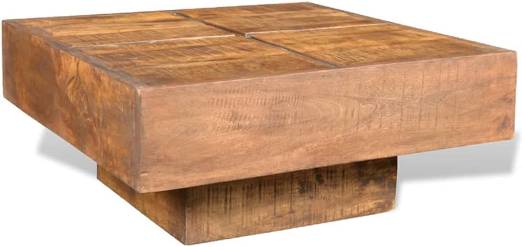 Rustic Square Mango Wood Cocktail Table L355733
