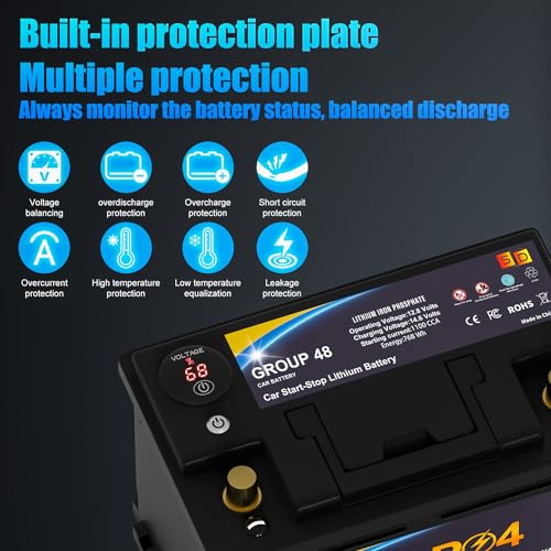 Lithium Car Battery 12.8V 576WH Group 47 LiFePO4 Starter Battery K16750