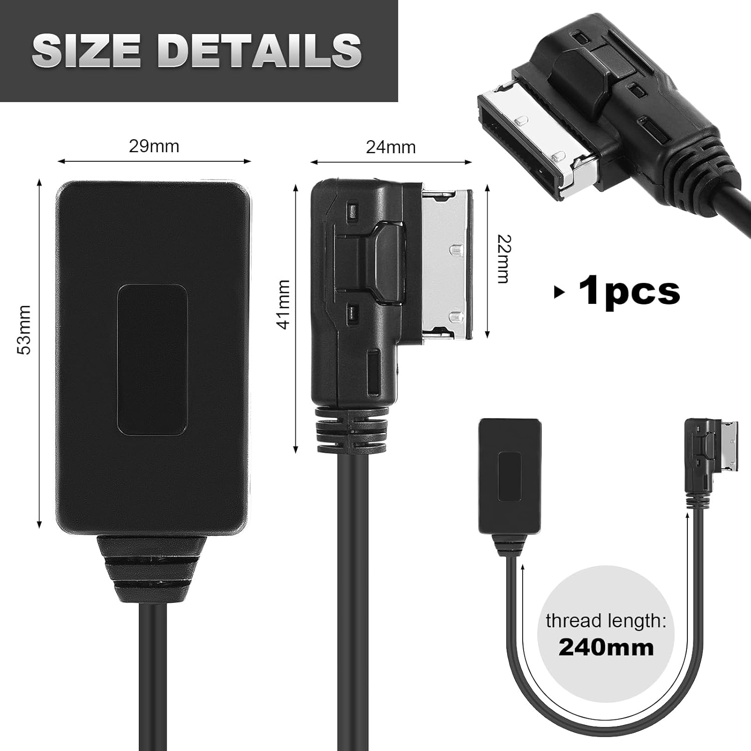 OCR Bluetooth 5.0 Audio Adapter for VW/Audi AMI Port J7668