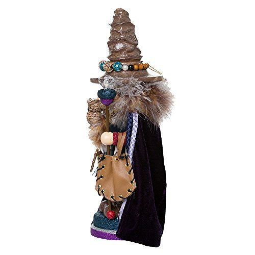 Kurt Adler 15" Hollywood Wizard Nutcracker with Owl I67099