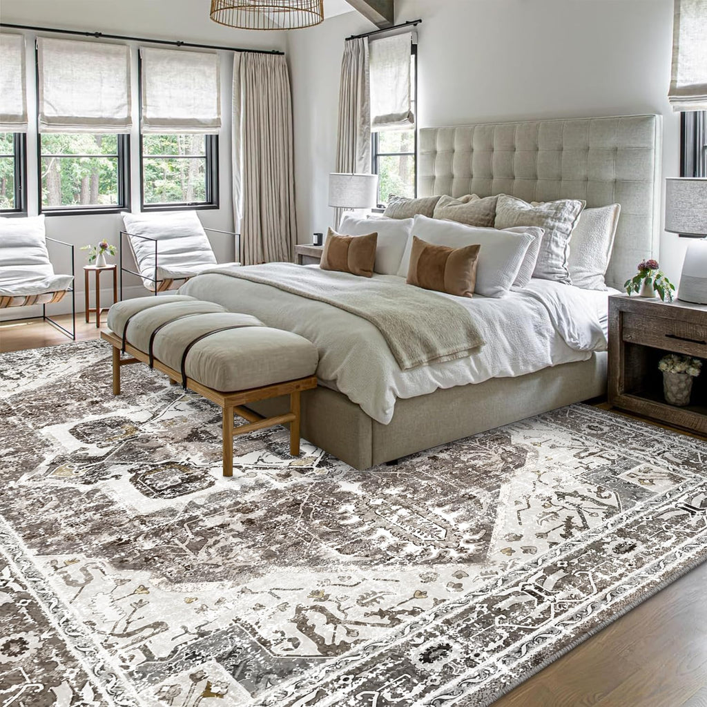 5x7 Machine Washable Non-Slip Area Rug for Living Room N501572