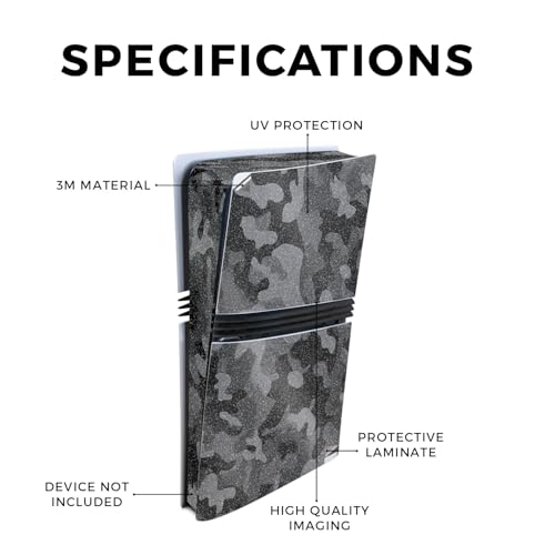 MightySkins Carbon Fiber Gaming Skin for PS5 Digital Edition Disc Drive - Black Camo S1804