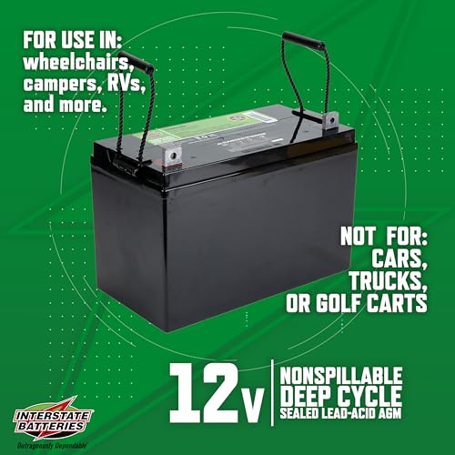 Interstate Batteries 12V 35AH AGM Deep Cycle Battery Y97773