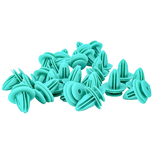 30x Nylon Door Panel Trim Retainer 8mm Push Clips with Seal for Tesla D6780