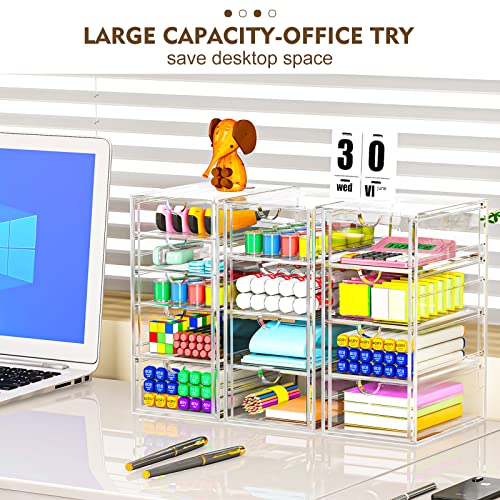 Acrylic Makeup Organizer with 19 Drawers, 4 Pack Clear Storage B90209