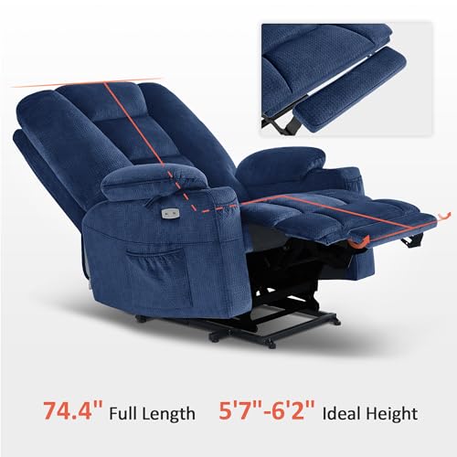 MCombo Small Power Lift Recliner Chair with Massage and Heat, Brown N356790