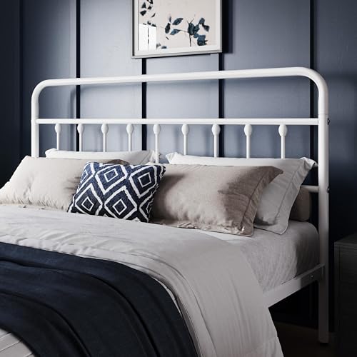 Yaheetech Classic Metal Platform Bed Frame with Victorian Headboard, Full Size Black T81083