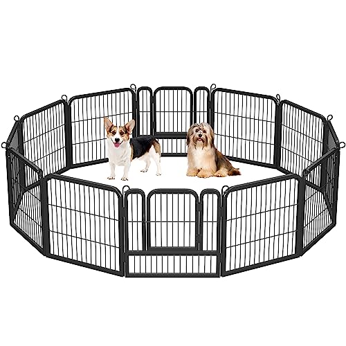 Yaheetech Dog Playpen Outdoor 40 Inch 8 Panels Metal Pet Fence I4784