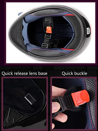 Cat Ear Full Face Motorcycle Helmet with Removable Liner G390276