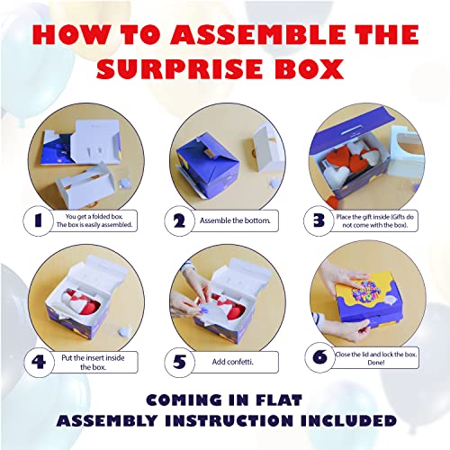 FETTIPOP Merry Christmas Exploding Confetti Gift Box, Pop Up Surprise, Prank Gift Wrapping Idea E58876