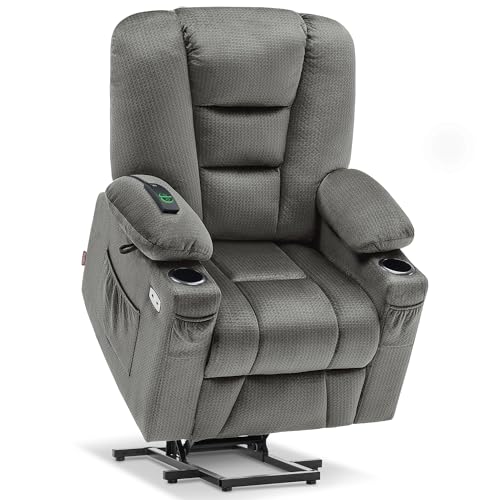 MCombo Small Power Lift Recliner Chair with Massage and Heat, Brown N356790
